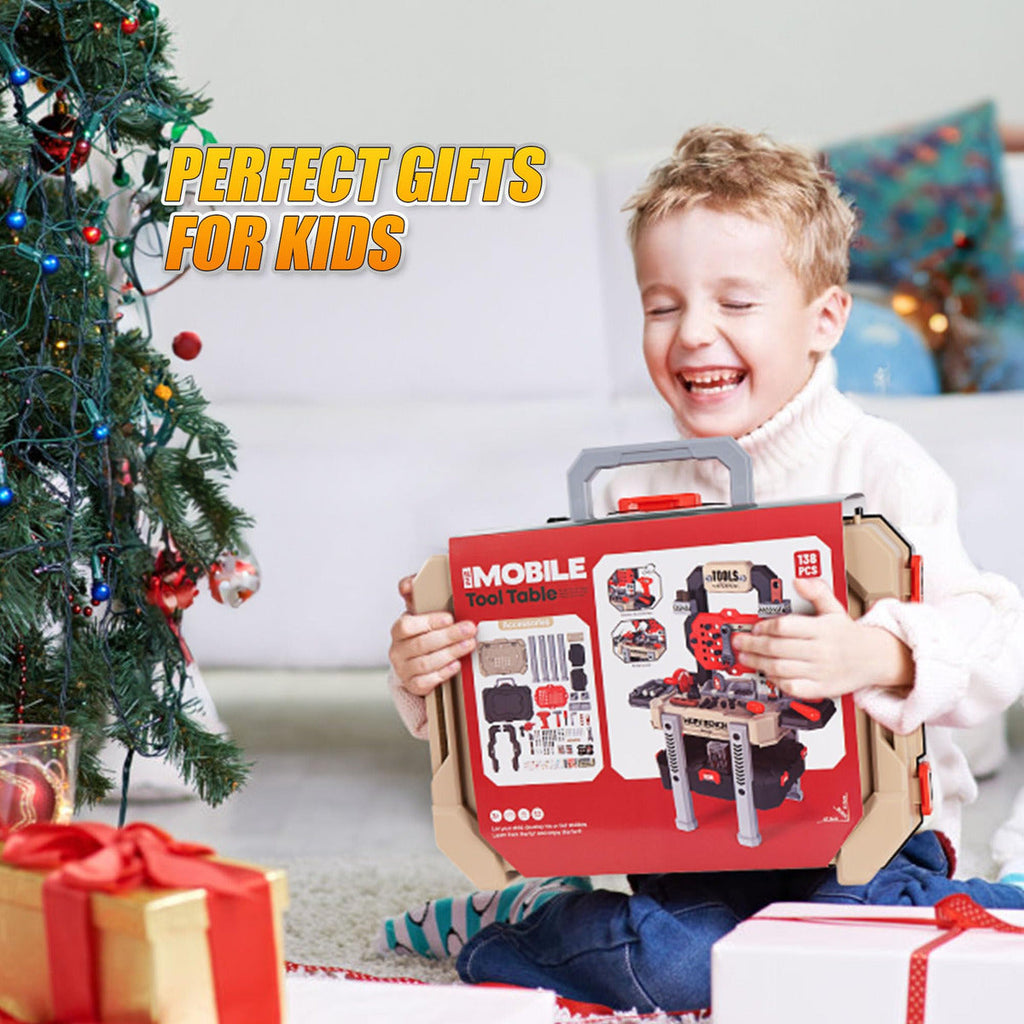 Banco De Ferramentas Para Crianças Deshara Com 138 Peças, Fu