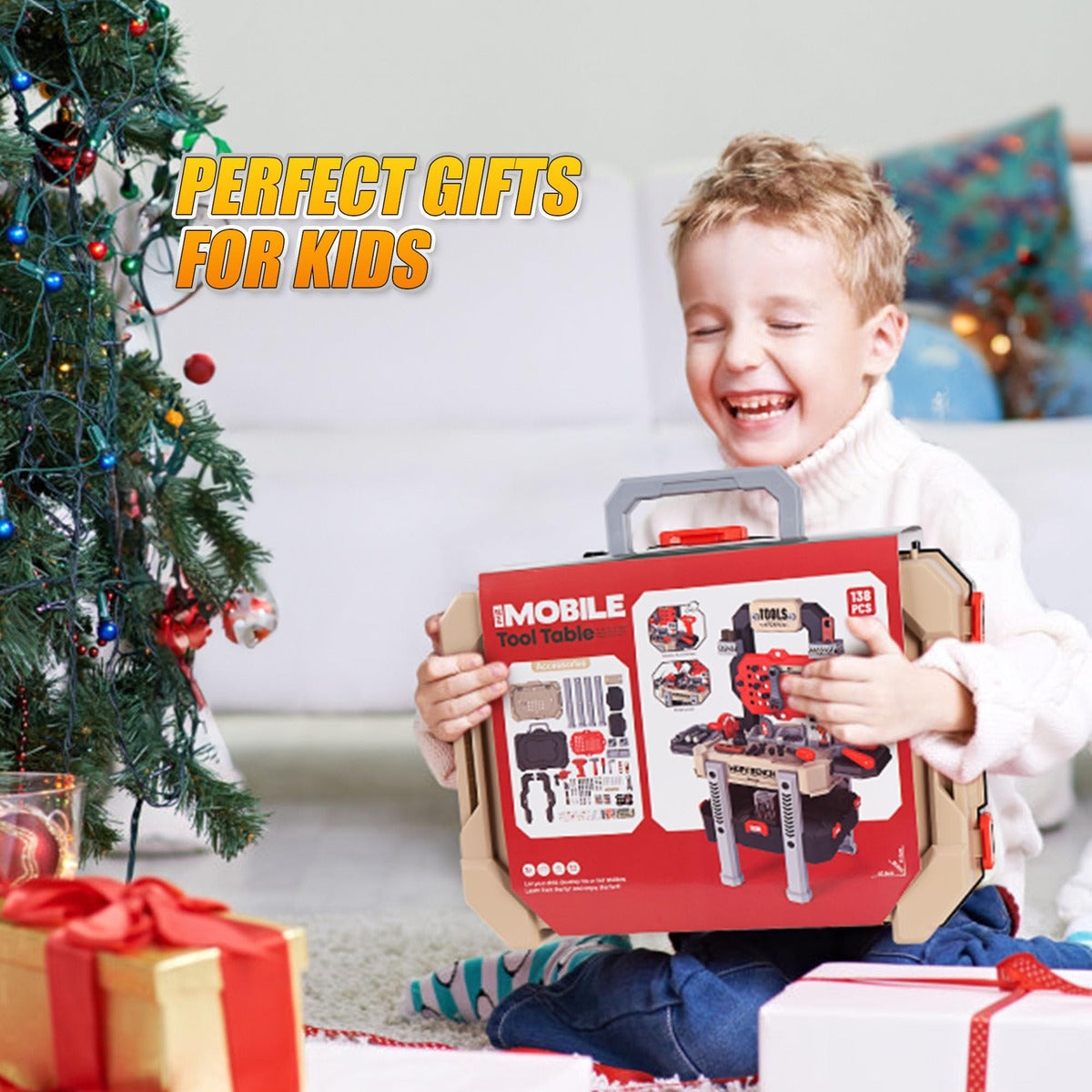 Banco De Ferramentas Para Crianças Deshara Com 138 Peças, Fu