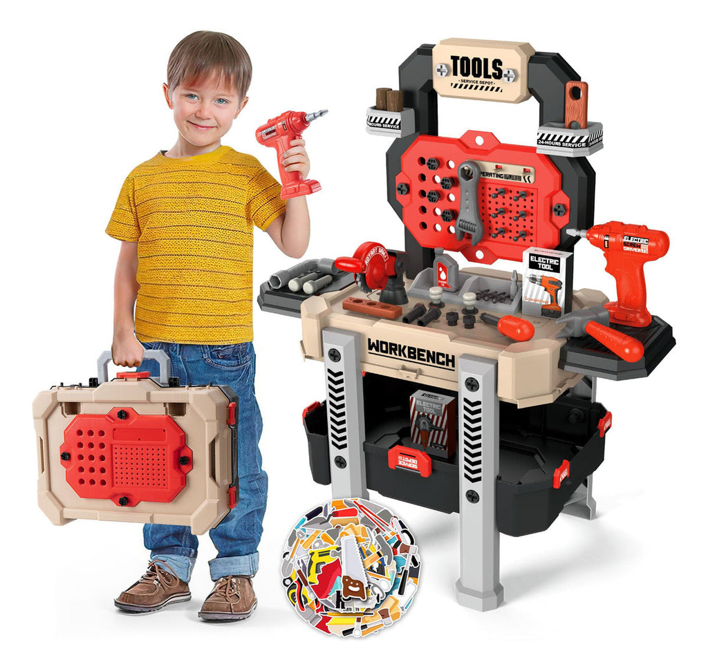 Banco De Ferramentas Para Crianças Deshara Com 138 Peças, Fu