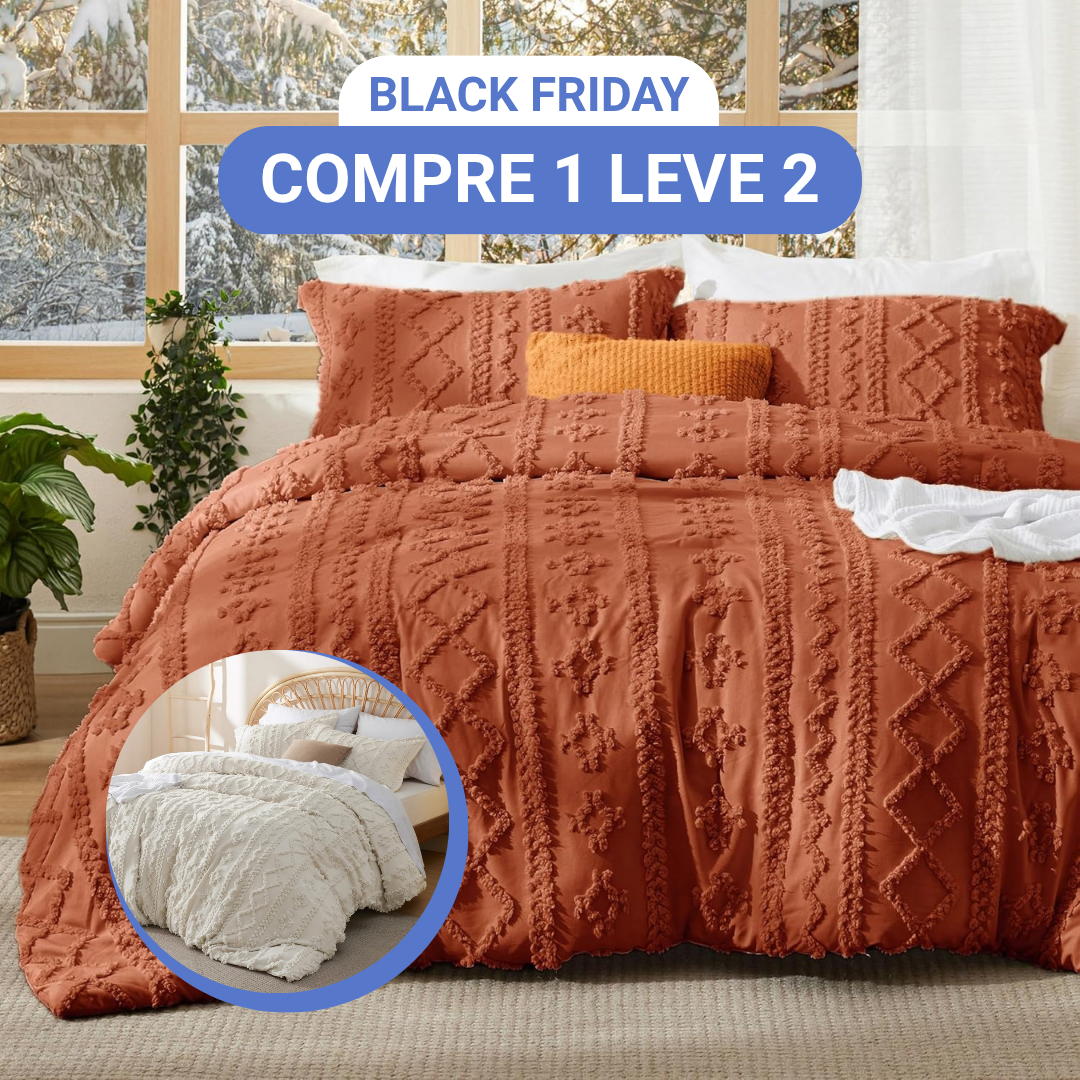 [COMPRE 1 LEVE 2] Conjunto Boho Deluxe em Chenille Tufado