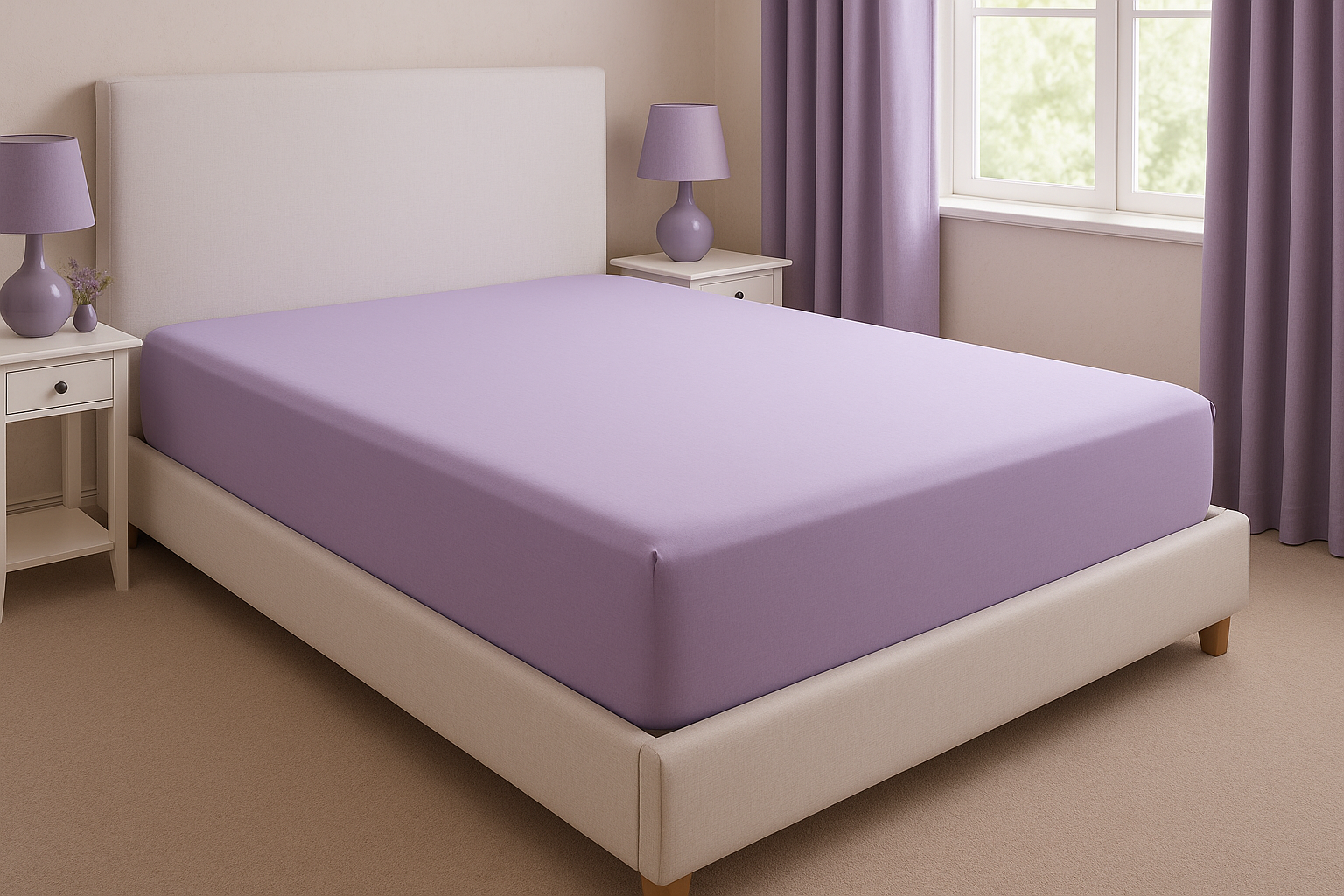 Lençol Queen na Cama