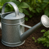 Regador de Metal Galvanizado 2L com Bico Longo e Crivo