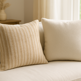 Kit 2 Almofadas Decorativas Texturizadas Bege e Creme