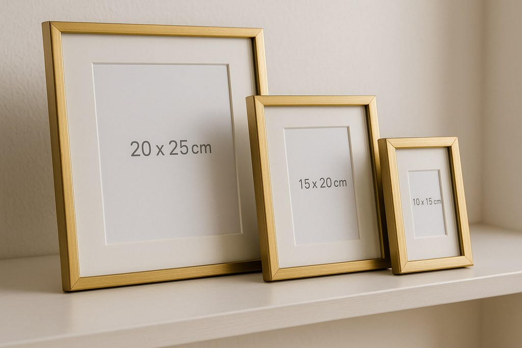 Kit Porta-Retratos - Detalhe Dourado