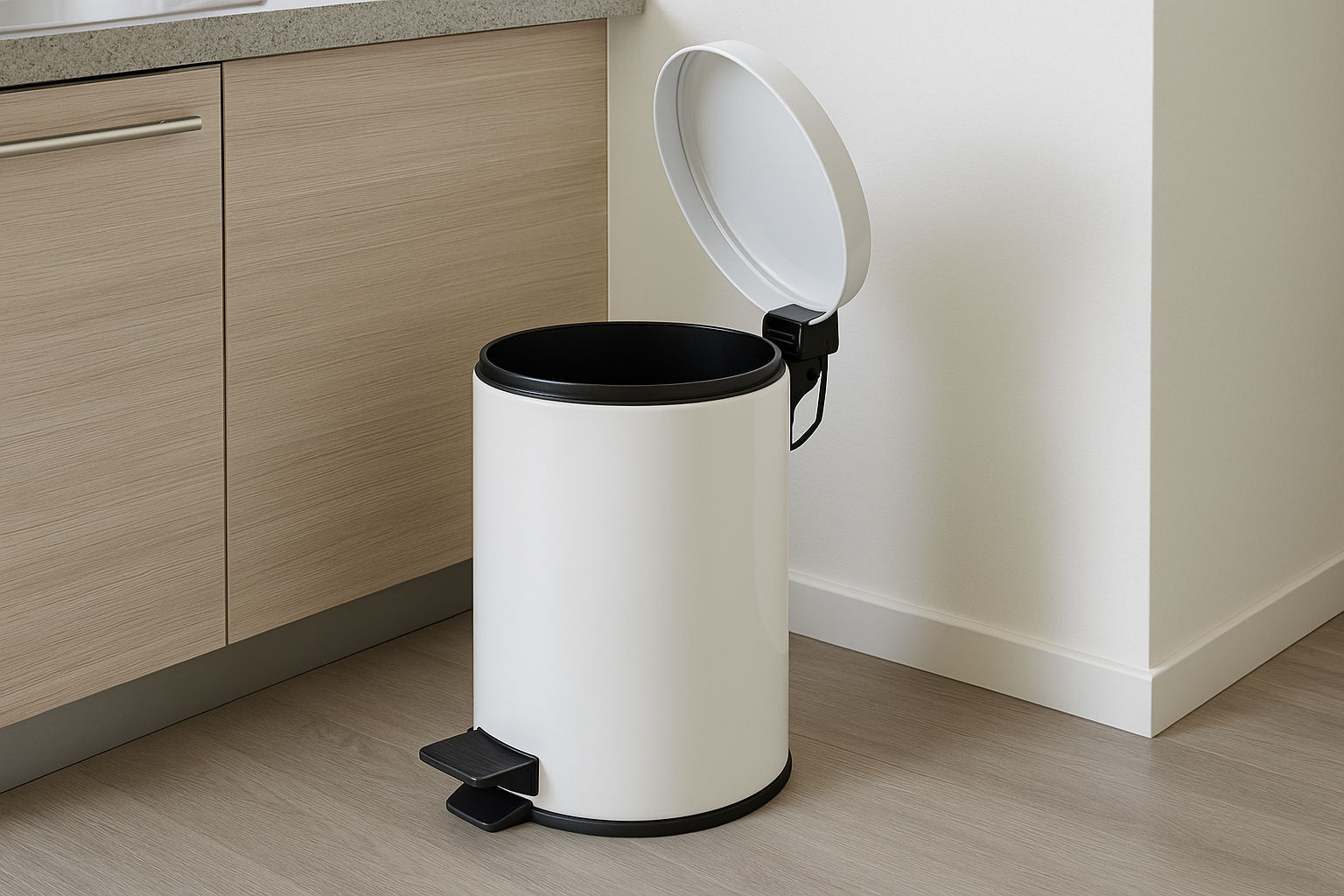 Lixeira Pedal - Vista Lateral