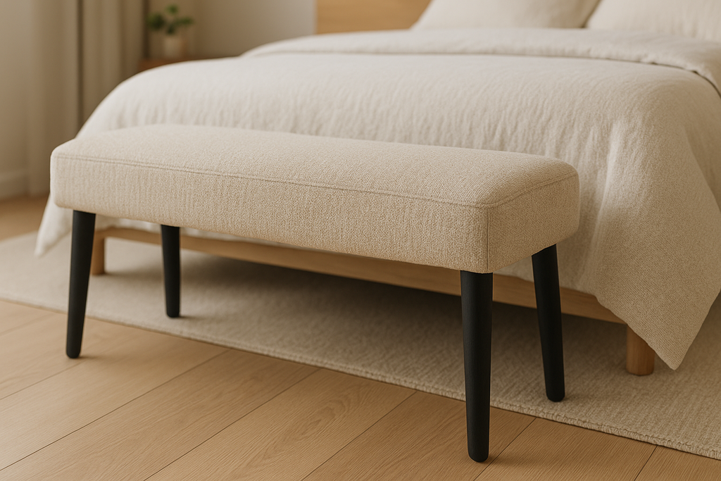 Banco Estofado - Detalhe Tecido